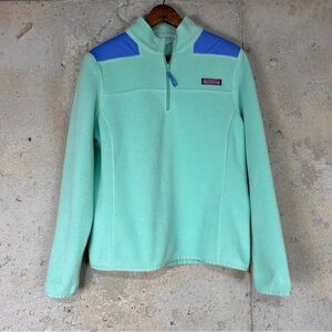 Vineyard vines aqua blue royal blue Sherpa pullover medium